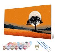 Tree Paint by Numbers for Adults, Paint by Numbers Landscape Pattern Design Painting Kits, Acrylic Painting Kit with Brushes Adult Crafts for Room Decor, Wall Art, Gifts 50 x 100 cm -hcw250783W6J