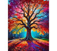 Tree Paint by Numbers for Adults, Tree of Life Adult Paint by Numbers Canvas Kits Without Frame, DIY Acrylic Number Painting Adults for Gifts Home Wall Decor 16x20 Inch