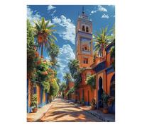 Tree Paint by Numbers Kit for Adults Architecture Acrylic Paint by Numbers 28x20In, Canvas Painting Craft Kits for Kids Wall Decor, Canvas Wall Art Painting for Home Decor Gifts for Women JLYH-2972