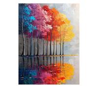 Tree Paint by Numbers Kit for Adults Landscape Acrylic Paint by Numbers 16 x 12in, Canvas Painting Craft Kits for Kids Wall Decor, Canvas Wall Art Painting for Home Decor Gifts for Women JLYH-2658