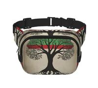 Tree Palestinian Flag Fanny Pack For Women Waterproof Adjustable Belt Bags Waist Pack Fashion Casual Crossbody Bags Bum Bag For Running Workout Hiking Traveling, Black, One Size