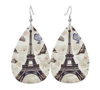 Tree Palestinian Flag Leather Earrings for Women Teardrop Earring Lightweight Dangle Hoop Earrings Jewelry Gifts, One Size, Faux Leather, No Gemstone