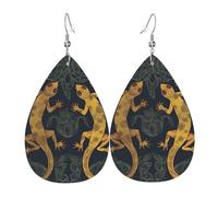 Tree Palestinian Flag Leather Earrings for Women Teardrop Earring Lightweight Dangle Hoop Earrings Jewelry Gifts, One Size, Faux Leather, No Gemstone
