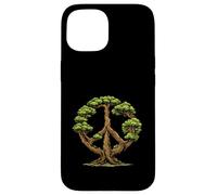 Tree Peace Symbol Nature Earth Bonsai Forest Design Case for iPhone 15