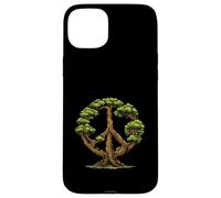 Tree Peace Symbol Nature Earth Bonsai Forest Design Case for iPhone 15 Plus