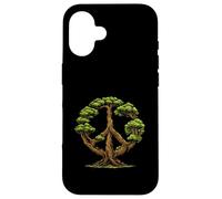 Tree Peace Symbol Nature Earth Bonsai Forest Design Case for iPhone 16