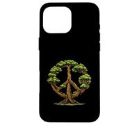 Tree Peace Symbol Nature Earth Bonsai Forest Design Case for iPhone 16 Pro Max