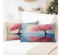 Tree Pillow Cases 2 Pack 40 x 80 cm Pink Home ation Design Cushion Covers,for Study Room,Living Room,Farmhouse,Bedroom ,Machine Washable,Breathable Soft and Quality Fabric Velvet Home Textiles 0R-858