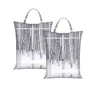 Tree Print Dirty Laundry Travel Bags 1/2 Pack Waterproof Wet Dry Bag Swimming Wet Clothes Bag With Handle Reusable Hanging Zipper