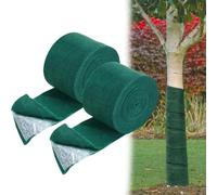 Tree Protector Wraps, 50 Foot Non-Woven Plant Bandage Cold Winter Protection Bark Shield Green 4.7 Inch Wide Frost Guard(2Pcs)