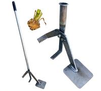 Tree Puller Tool, Leverage Sapling Puller Tool for Tree Root, Sapling Pulling Post W/Serrated Edge, for Pulling Cassava Eggplant Cotton Corn Stalks, Multifunctional, 132 cm (52 in)