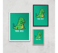 Tree Rex Art Print - A3 - Black Frame