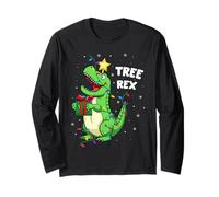 Tree Rex Funny Xmas Dinosaur Christmas T-Rex Dino Boys Girls Long Sleeve T-Shirt