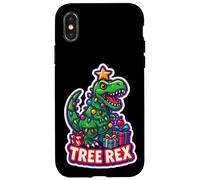 Tree Rex Tyrannosaurus T-rex Dinosaur Christmas Wordplay Pun Case for iPhone X/XS
