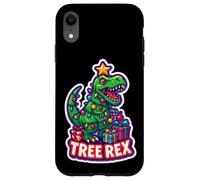 Tree Rex Tyrannosaurus T-rex Dinosaur Christmas Wordplay Pun Case for iPhone XR