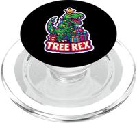 Tree Rex Tyrannosaurus T-rex Dinosaur Christmas Wordplay Pun PopSockets PopGrip for MagSafe