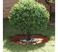 Tree Ring Brown Weathering Steel 60x60cm Flat Decorative Garden Tree Rustic Edge