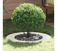 Tree Ring White Steel 80x80cm Decorative Garden Durable Trim Root Zone Protector