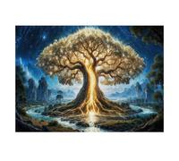 Tree River Mountain 300 Piece Mini Jigsaw Puzzle For Adults Gift Idea