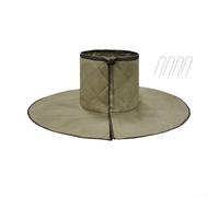 Tree Root Insulation Cover for Frost Protection - Double-Layer Polyester & PP Cotton, 11.8 x 40.2 Inches, with 4 Ground Stakes, Black, for Outdoor Trees and Gardens(Cardboard)