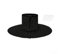 Tree Root Insulation Cover for Frost Protection - Double-Layer Polyester & PP Cotton, 11.8 x 40.2 Inches, with 4 Ground Stakes, Black, for Outdoor Trees and Gardens(Black 9th House)