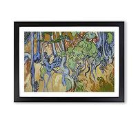 Tree Roots by Vincent Van Gogh Framed Print | A2 Black Framed Wall Art | Ready to Hang | Modern Floral Picture | Living Room Bedroom Lounge Office