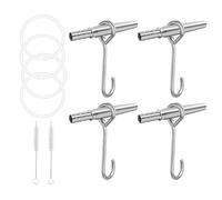 Tree Sap Taping Kit - 4 Portable Trunk Tap Set Portable for Syrup, Drill Bits Tree Sap Collection, Maple Steel Taps Spiles with Cleaning Brushes for