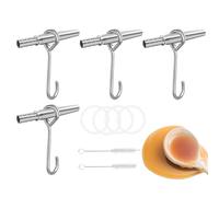 Tree Sap Tapping Kit, Trunk Faucet Spiles, Steel Maple Taps with Cleaning Build, Durable Metal Spouts Set, Portable Tapping with Rigid Style, Syrup Equipment for Outdoor & Wood
