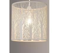 Tree Scene Pendent Lamp Shade Hanging Light Shade, Tree Shadow Lampshade White Carved Illuminated Forest Tree Lamp Shades for Table and Ceiling Lamps