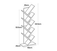 8-Tier Tree Bookshelf, White
