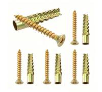 Tree Shaped Hollow Wall Anchor, 50 Pcs M8*60 Lightweight Steel Loose Hinge Hole Repair Drywall Anchor Kits Expansion Bolt with Screws for Concrete Hollow Walls