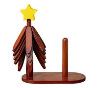 Tree Shaped Trivet Set- Star Pattern Wooden Tripod Folding Dish Stand Decorative Table Accessory Rustic Sturdy Stand | With Plate Tripod
