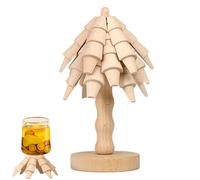 Tree Shaped Trivet Set Wooden | Heat Damage Protection Creative Protective Placemat | Wooden Placemat Set,For The Protection Of Plates Casserole Bowls Teapot Drinks And