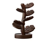 Tree Shaped Wood Insulation Mat, Coaster Set with Holder, 7pc Multi-Size Monstera Leaf Bamboo Heat Resistant Anti-Scald, Vertical Space Saving Boho Decor, Housewarming Gift for Plant Lovers(7 leaves)