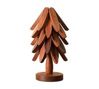 Tree-shaped wooden coasters, 4/5 wooden coasters and 1 stand, foldable coaster wooden set for tree art, tree coasters for hot dishes, bowl, table decoration 22.5 x 10 cm