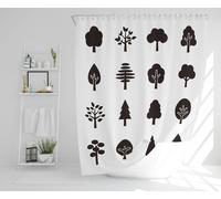 Tree Silhouette Illustrations Designer Shower Curtain Benjamin Tate Design Natural One Size