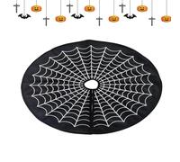 Tree Skirt - 60x60cm Halloween Spider Web Treee Mat | Holiday Spooky Mats For Farmhouse, Fall, Outdoor, Indoor Haunted House And Yard Display, Halloweens Christmas Decor