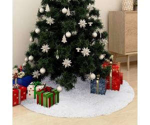 Tree Skirt Faux Fur White 90cm 360gsm Plush Round Christmas Tree Base ExtraSoft