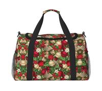 Tree Spruce Leaves Balls Flowers Berry Print Womens Sports Bags Travel Bag -Duffel Bags for Men,Small Medium Weekender Overnight Bags for Women,Sport Gym Bag