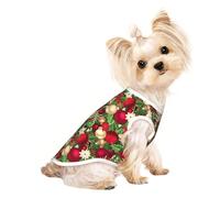 Tree Spruce Leaves Balls Flowers Berry Small Dog Pet Clothes, Breathable Lightweight Soft Vest, Exquisite Personality Appearance.Good Warmth Retention.