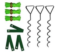 Tree Stake Coiled Ground Anchor Perfect for securing a temporary shelter or canopy in any environment and tilting stake kit