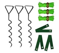Tree Stakes and Supports for Leaning Trees Multipurpose Garden Anchors Heavy Duty Coiled Trees Straightening Set Stake Kit for Leaning