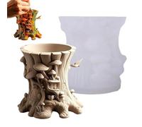 Tree Stump Silicone Mold - Epoxy Resin Craft | Pen Holder DIY