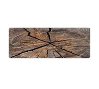 Tree Stump Wood Grain Print Large Mouse Pad, Desk Matt for Desktop, Waterproof Office Desk Mat, Laptop Keyboard Computer Mat for School Office Home 12x32 inch