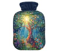 Tree Sunlight Blue tag3 Hot Water Bottle with Cover for Pain Relief tag1 for tag2, 2L