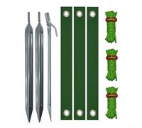 Tree Support Kit 9pcs Designed for Gardeners and Landscapers to Secure Trees and Prevent Uprooting During Wind (Silver Nails A)