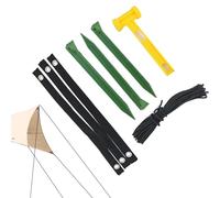 Tree Support Stakes - Storm Secure 30x2.5x2.5cm, Outdoor Ground Fasteners | Adjustable Ropes, Stabilizing Protection Set for Young Plants Trampoline Shelter Awning Backyard Equipment Safety, Pa