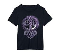 Tree Symbolism Irish Heritage Celtic Mythology T-Shirt, Women's Plus, Black, 5X