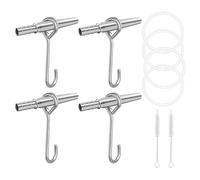 Tree Tapping Kit - 4 Set Tree Sap Collection Bits Bits | Stainless Steel Maple Tree Spiles, Portable Maple Tubes, Trunk Tap with Cleaning Brushes for Syrup,