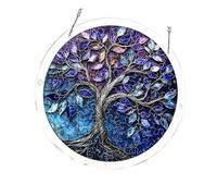 Tree Themed Suncatchers Acrylic Puzzle Puzzle Wall Decoration with Hanging Chain Decorative Sun Catchers Ornament Early Childhood Education Toy